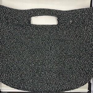 Chic Black and White Woven Tote Bag